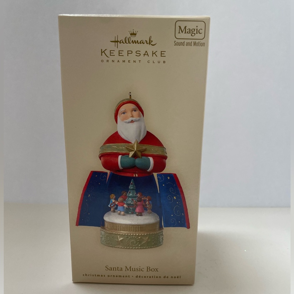 Hallmark ornament. Santa Music Box. Motion and sound. New in box. 2007